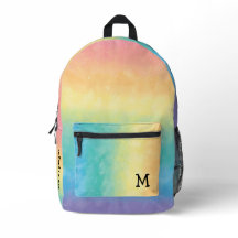 Pastel Rainbow Monogram Cute and Aesthetic Style