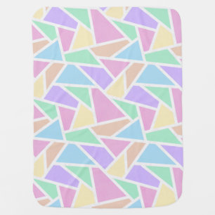 Pastel rainbow mosaic pattern baby blanket
