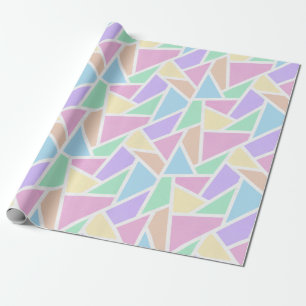 Pastel rainbow mosaic pattern wrapping paper