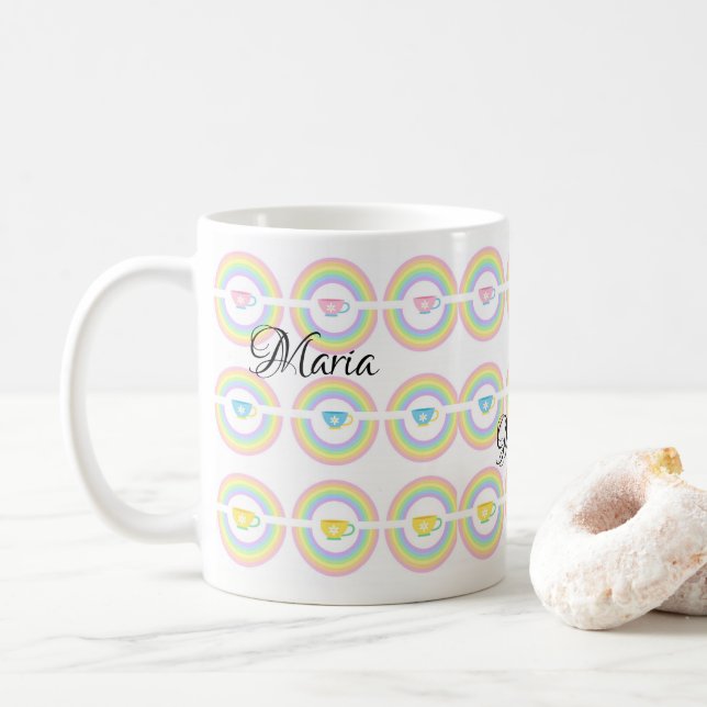 Pastel Rainbow Mug (With Donut)