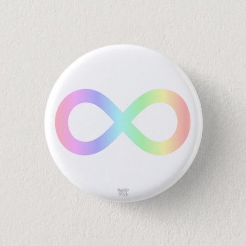 Pastel Rainbow Neurodiversity Symbol Autism ADHD Button