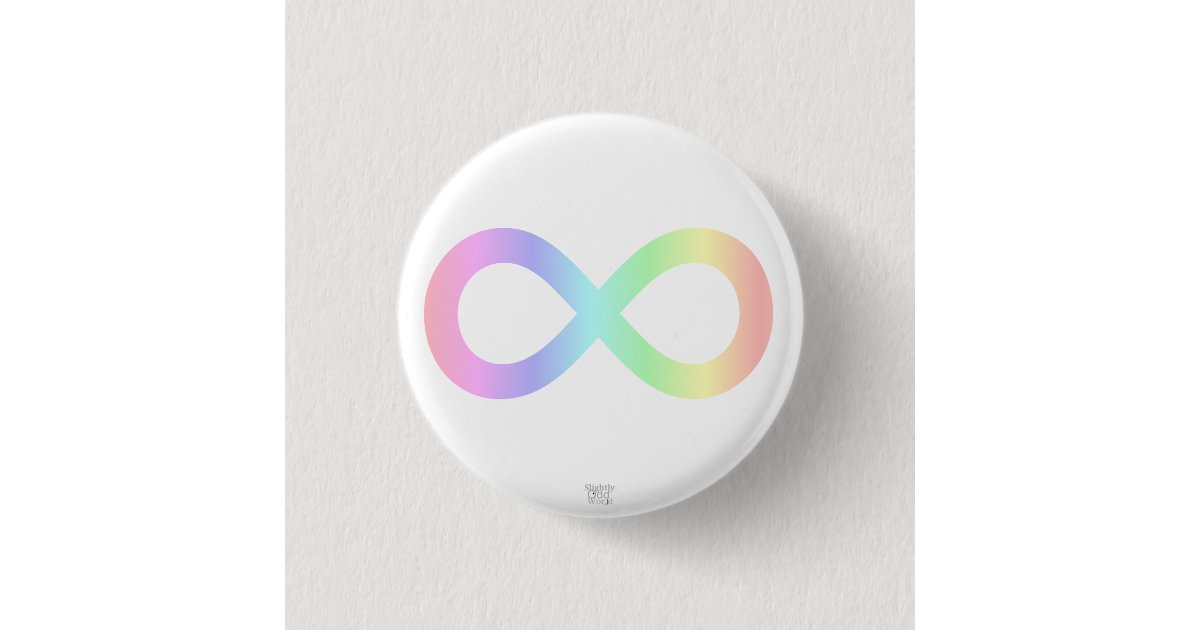 Pastel Rainbow Neurodiversity Symbol/ Autism/ ADHD Button ...