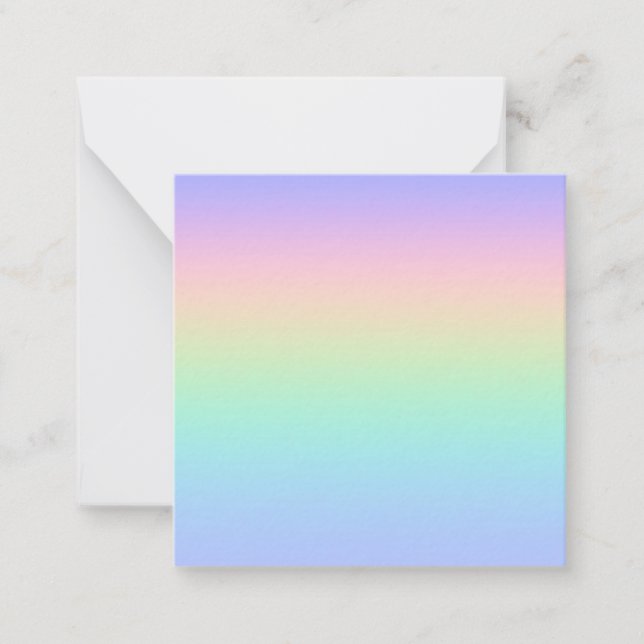 Pastel rainbow note card (Front)