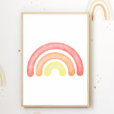 Girls Pastel Rainbow Nursery Decor Print