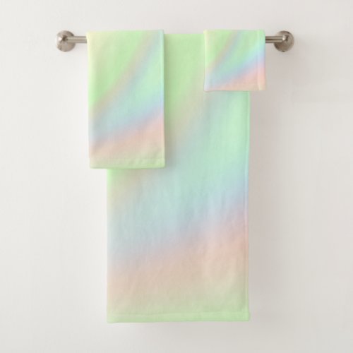 Pastel Rainbow of Color Bath Towel Set