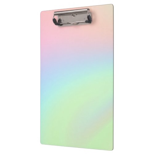 Pastel Rainbow of Color Clipboard