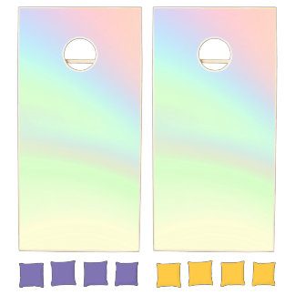 Pastel Rainbow of Color Cornhole Set