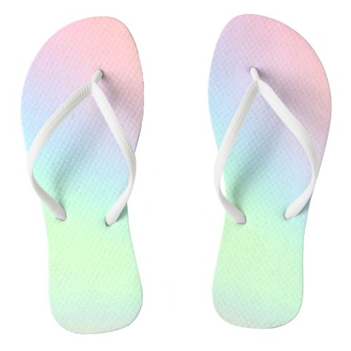 Pastel Rainbow of Color Flip Flops