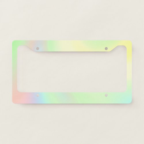 Pastel Rainbow of Color License Plate Frame