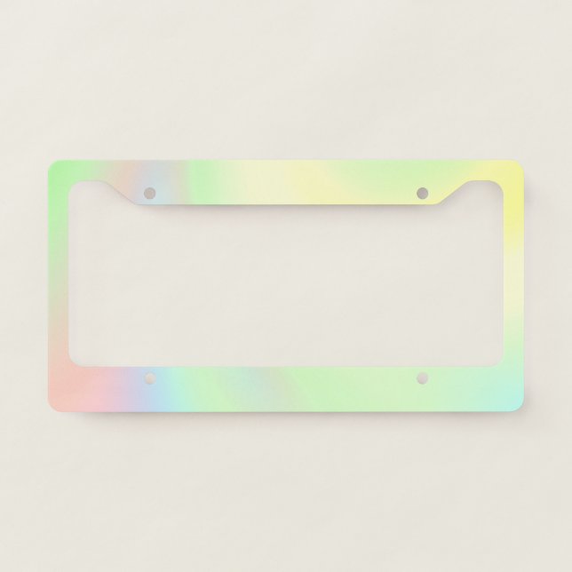 Pastel Rainbow of Color License Plate Frame (Front)