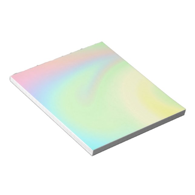 Pastel Rainbow of Color Notepad (Angled)