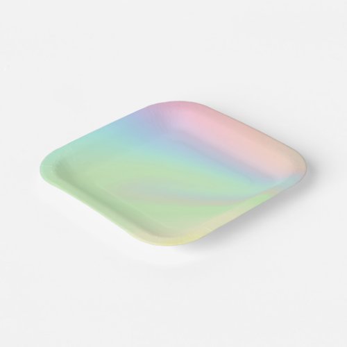 Pastel Rainbow of Color Paper Plates