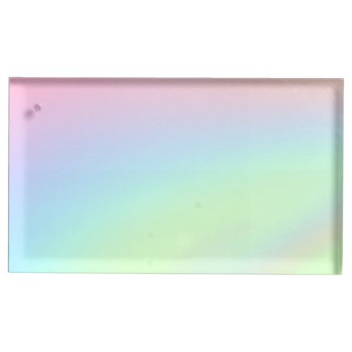 Pastel Rainbow of Color Place Card Holder