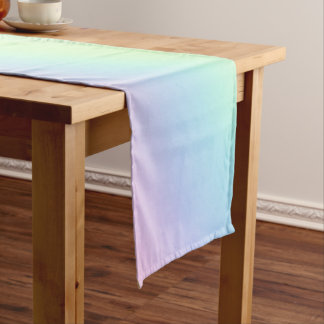 Pastel Rainbow of Color Short Table Runner