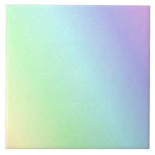 Pastel Rainbow of colors, Ceramic Tile