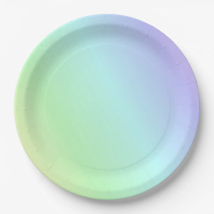 Pastel Rainbow of colors, light green to soft pink Paper Plates