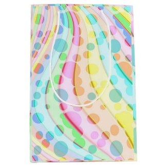 Pastel Rainbow of Ribbons and Bubbles