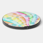 Pastel Rainbow of Ribbons and Bubbles Wireless Charger (Front 2)