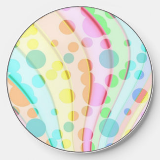 Pastel Rainbow of Ribbons and Bubbles Wireless Charger