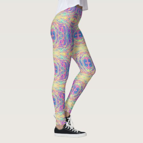 Pastel Rainbow Oil Slick Leggings Van Life