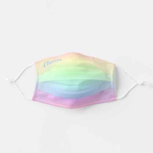 Pastel Rainbow Ombre Adult Cloth Face Mask