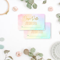 Pastel rainbow ombre baby shower diaper raffle