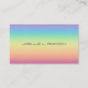 Pastel Rainbow Ombre Business Card