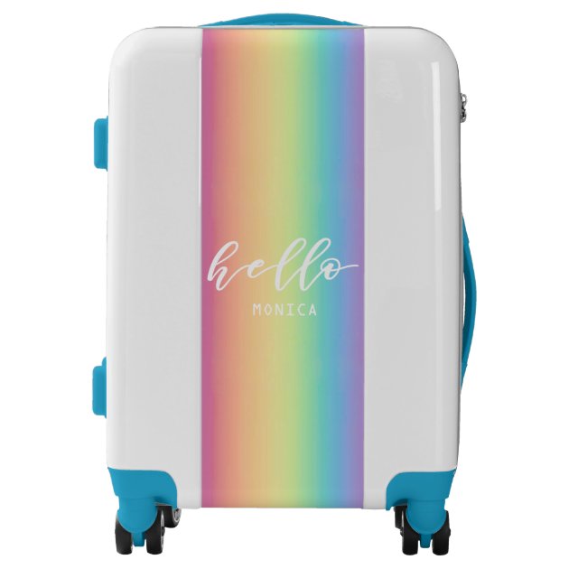 pastel rainbow suitcase