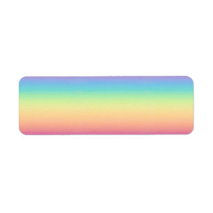 Pastel Rainbow Ombre Custom Label