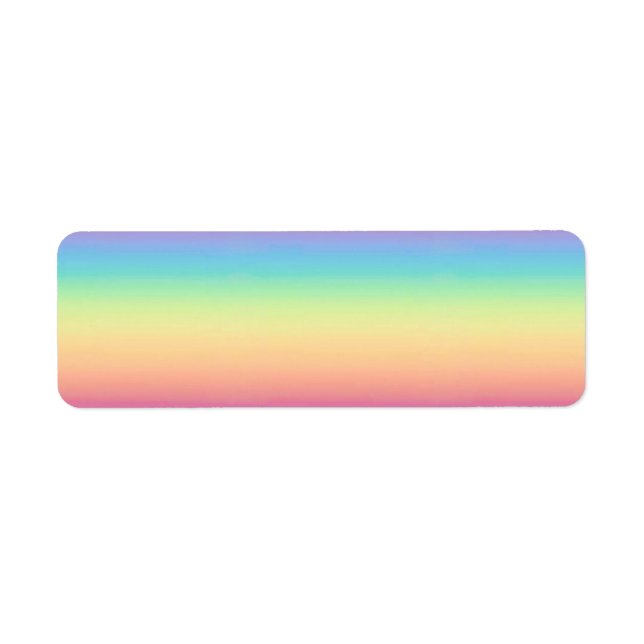 Pastel Rainbow Ombre Custom Label (Front)