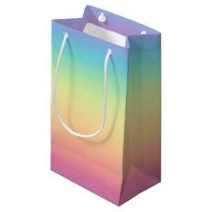 Pastel Rainbow Ombre Custom Small Gift Bag