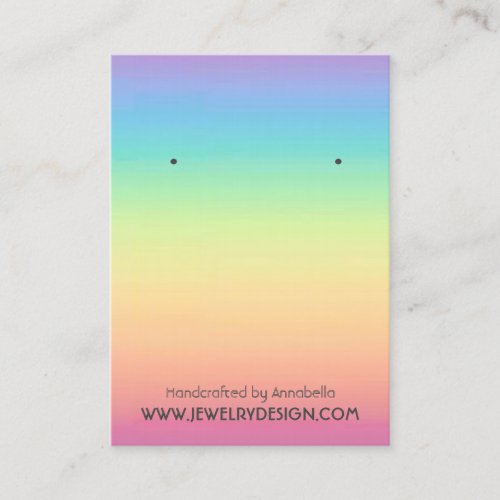 Pastel Rainbow Ombre Earring Jewelry Display Card
