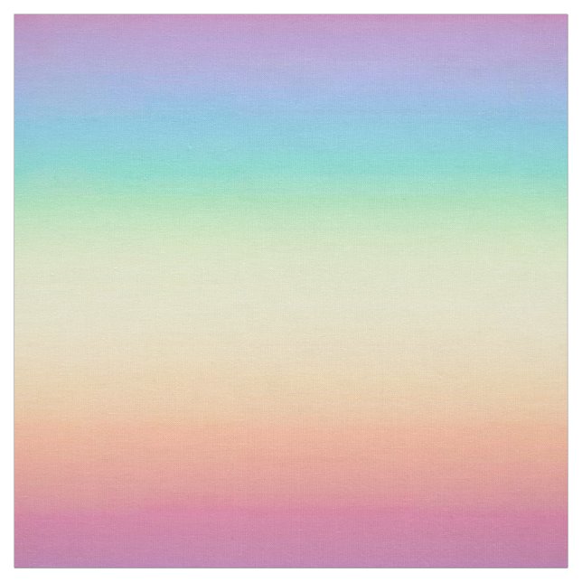 Pastel Rainbow Ombre Fabric (Swatch)
