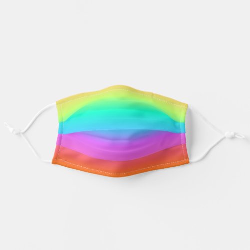 Pastel Rainbow Ombre Gradient Adult Cloth Face Mask