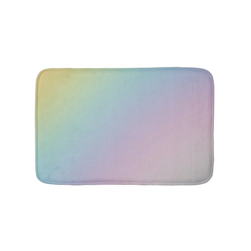Pastel Rainbow Ombre Gradient Blur Abstract Design Bath Mat
