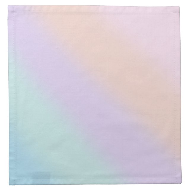 Pastel Rainbow Ombre Gradient Blur Abstract Design Cloth Napkin (Front)
