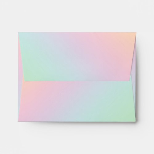 Pastel Rainbow Ombre Gradient Blur Abstract Design Envelope