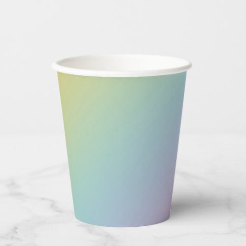 Pastel Rainbow Ombre Gradient Blur Abstract Design Paper Cups