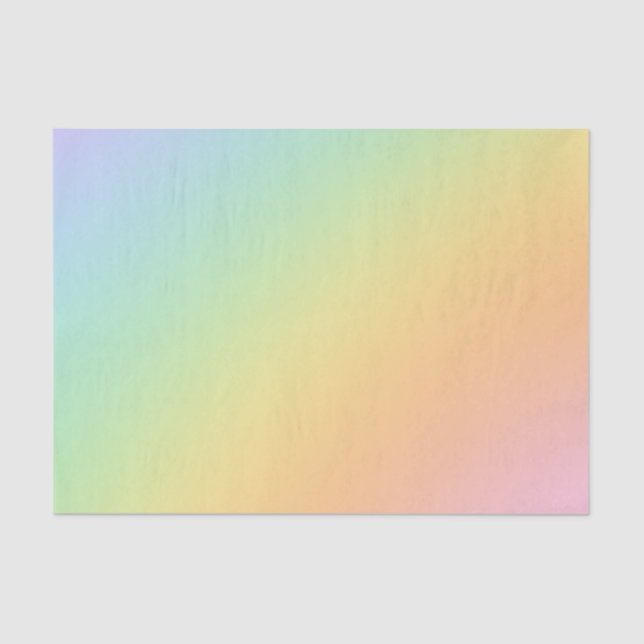 Pastel Rainbow Ombre Gradient Blur Abstract Design Tissue Paper (Front)