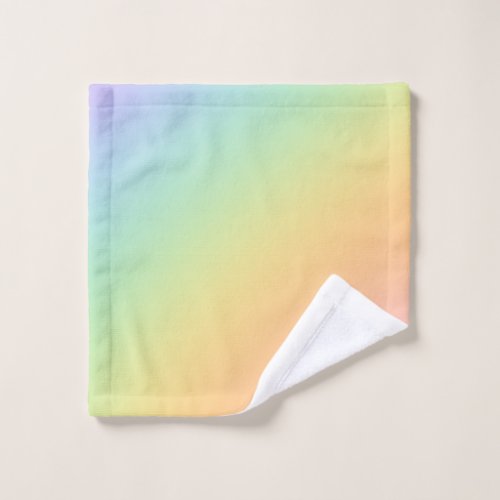 Pastel Rainbow Ombre Gradient Blur Abstract Design Wash Cloth