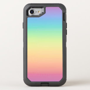 Pastel Rainbow Ombre OtterBox Defender iPhone SE/8/7 Case