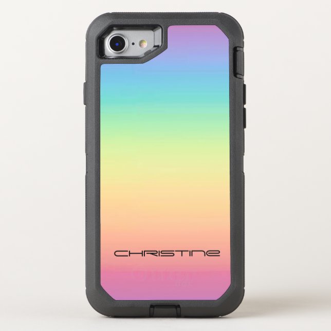 Pastel Rainbow Ombre Otterbox iPhone Case (Back)