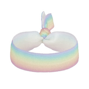 Pastel Rainbow Ombre Ribbon Hair Tie