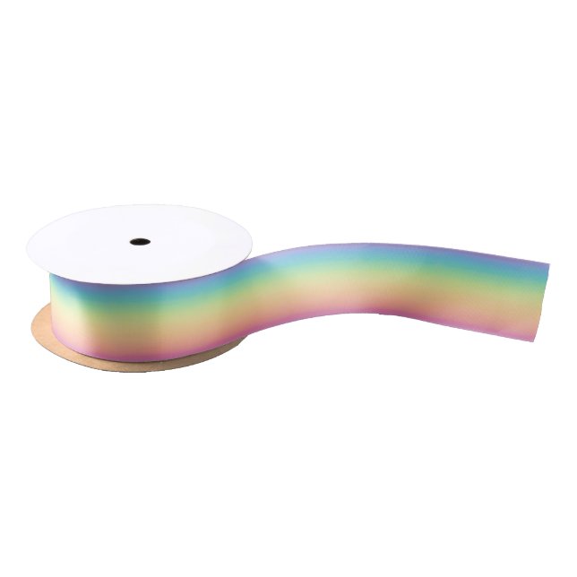 Pastel Rainbow Ombre Satin Ribbon (Spool)