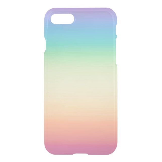 Pastel Rainbow Ombre Uncommon iPhone Case (Back)