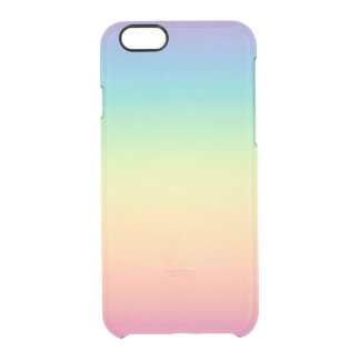 Pastel Rainbow Ombre Clear iPhone 6/6S Case