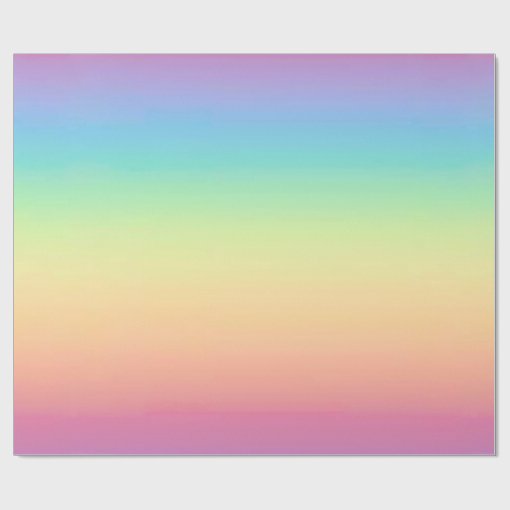 Pastel Rainbow Ombre Wrapping Paper Zazzle