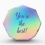 Pastel Rainbow Ombre "You're The Best" Award<br><div class="desc">Let someone know how great you think they are!</div>