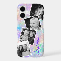 Pastel Rainbow Opal Photo Collage Personalized