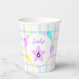 Pastel Rainbow Party For Girls Paper Cups